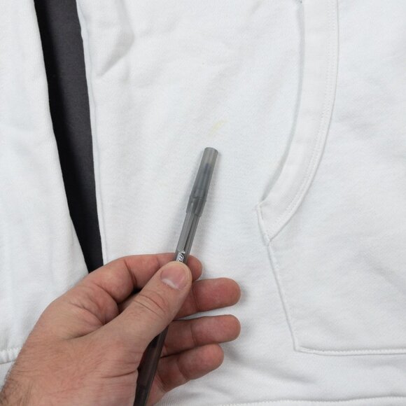 G/Fore Skull Logo Hoodie Men's Medium Full Zip White Golf Activewear Sweatshirt - Picture 14 of 14